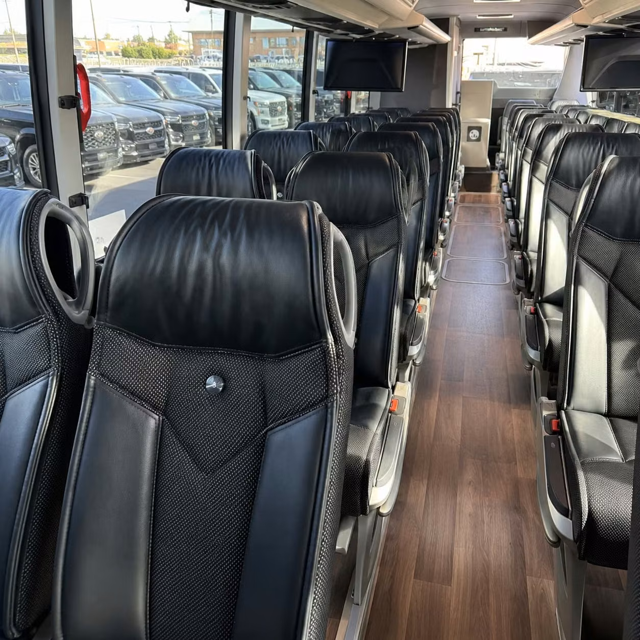 56 passenger charter bus interior